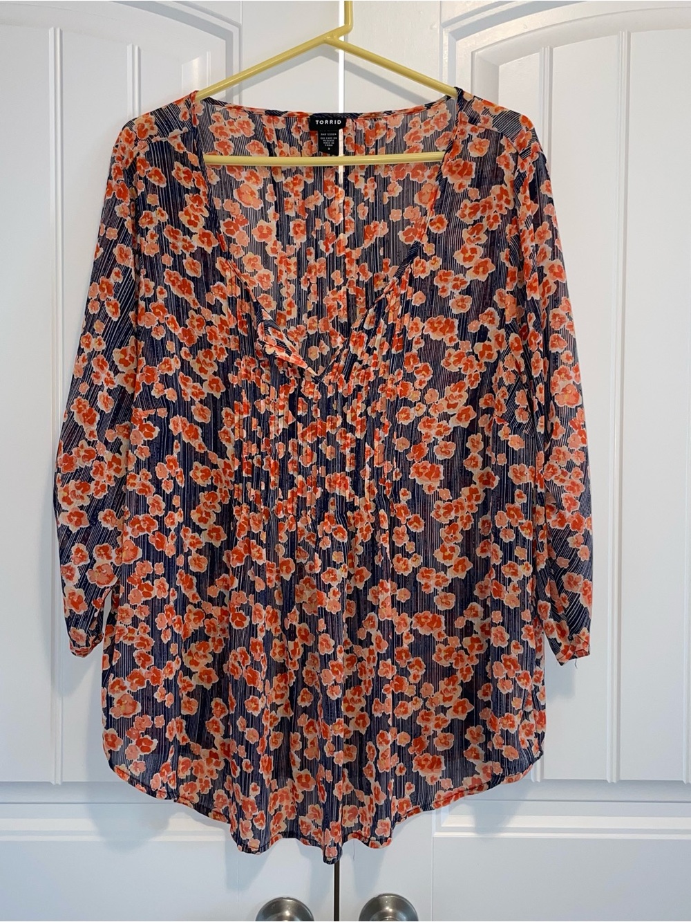 torrid Navy Tunic with Orange Floral Print